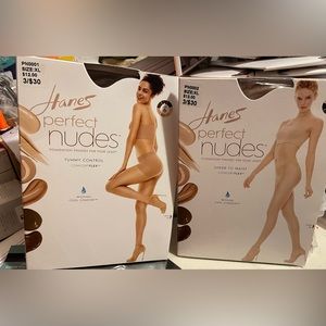 Hanes Perfect Nudes Pantyhose -2 pair - New in Package